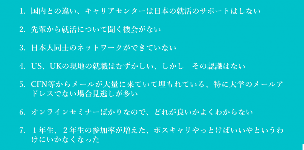 日本人留学生を取り巻く環境