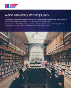 Times Higher Education（THE）2022